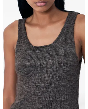 OUR LEGACY リブ編みスクープネック タンクトップ - Brown - サムネイル4