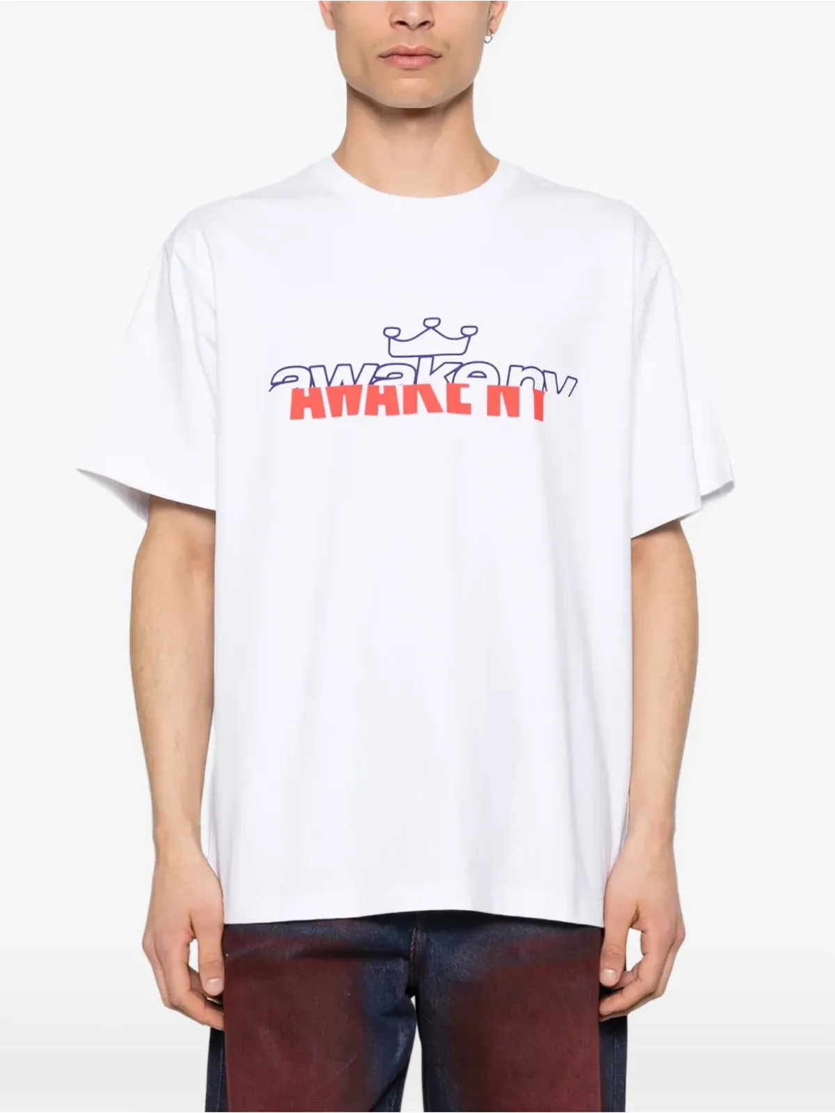 Awake NY Headcrack Champs ロゴ Tシャツ ホワイト - 画像3