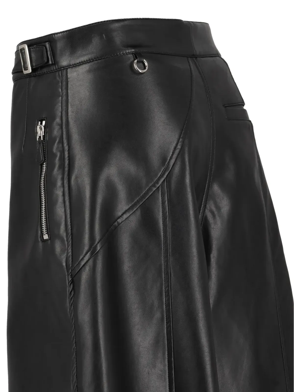 Ermanno Scervino Vintage パイプドレザートップ ブラック - 画像5