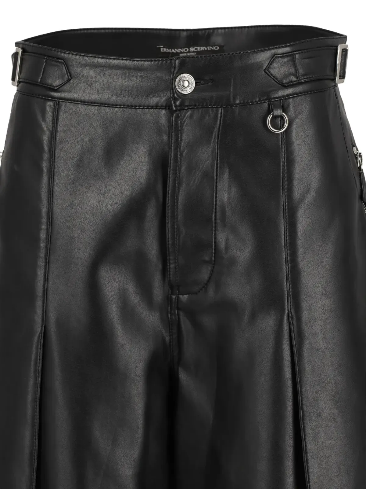 Ermanno Scervino Vintage パイプドレザートップ ブラック - 画像4