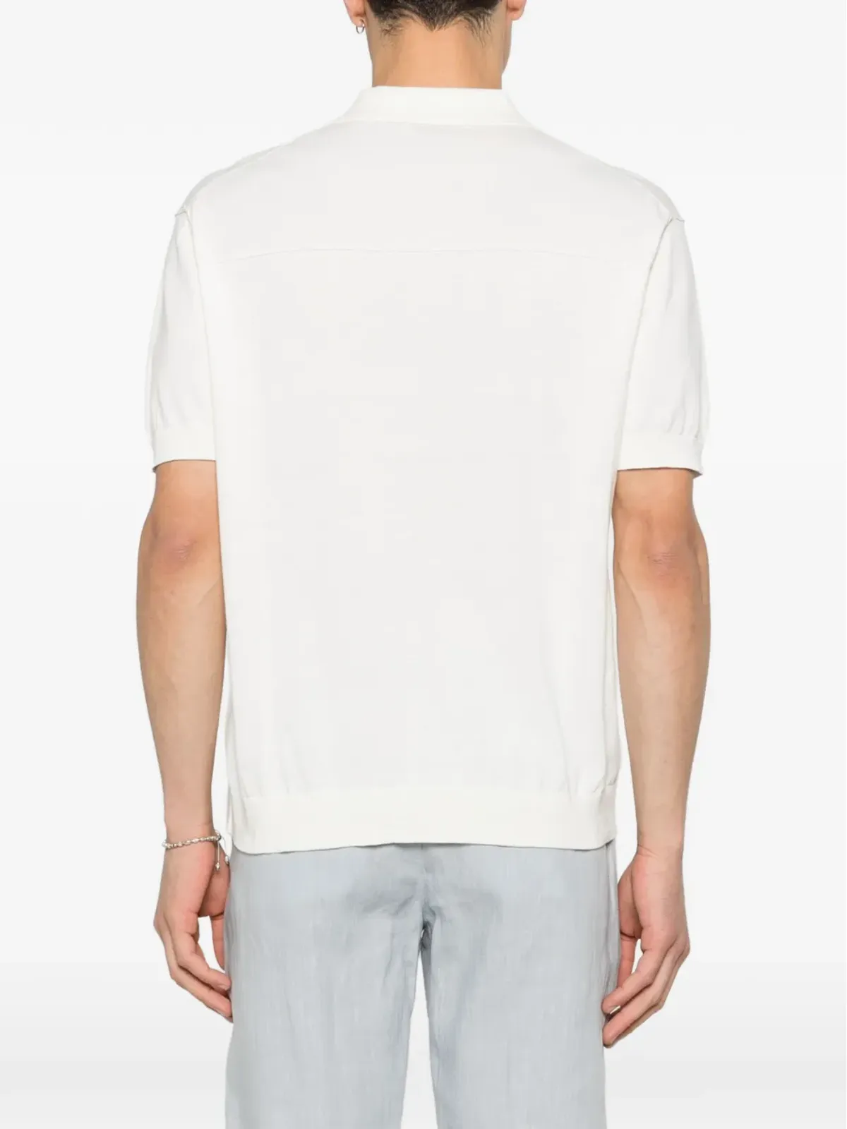 Paolo Pecora ボタンレスTシャツ - White - 画像4