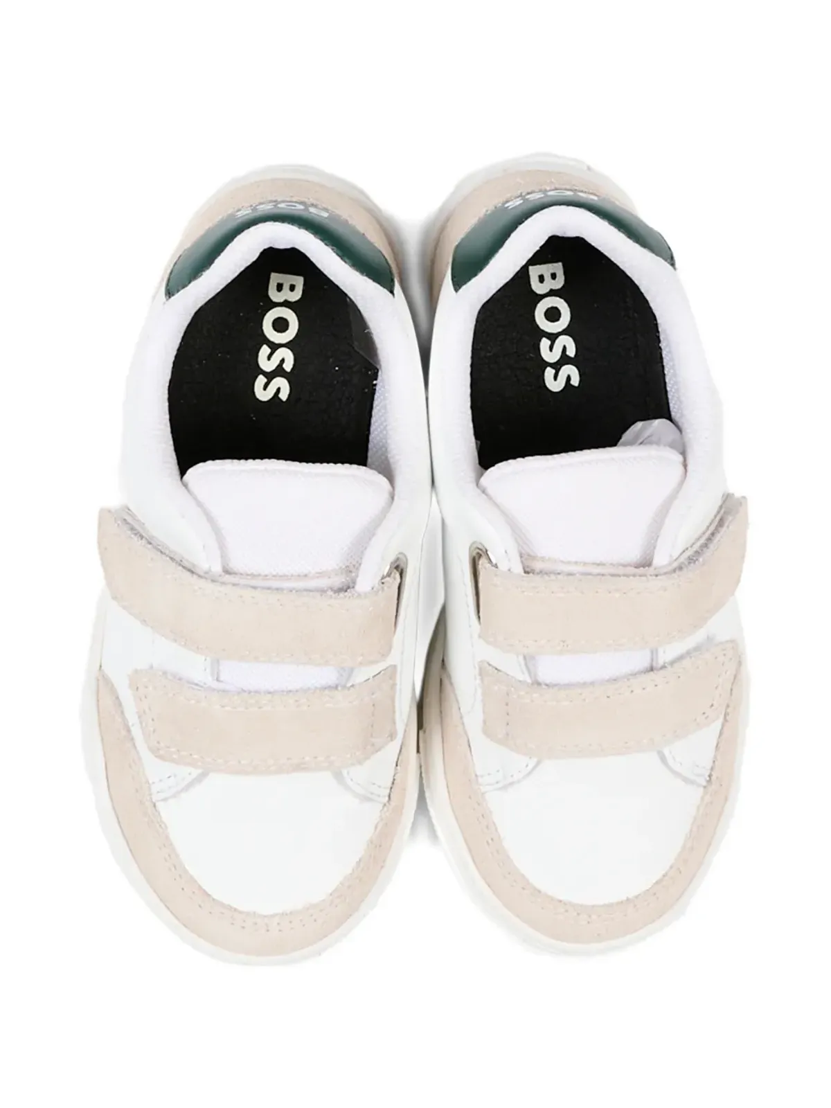 BOSS Kidswear タッチストラップ レザー スニーカー - White - 画像3