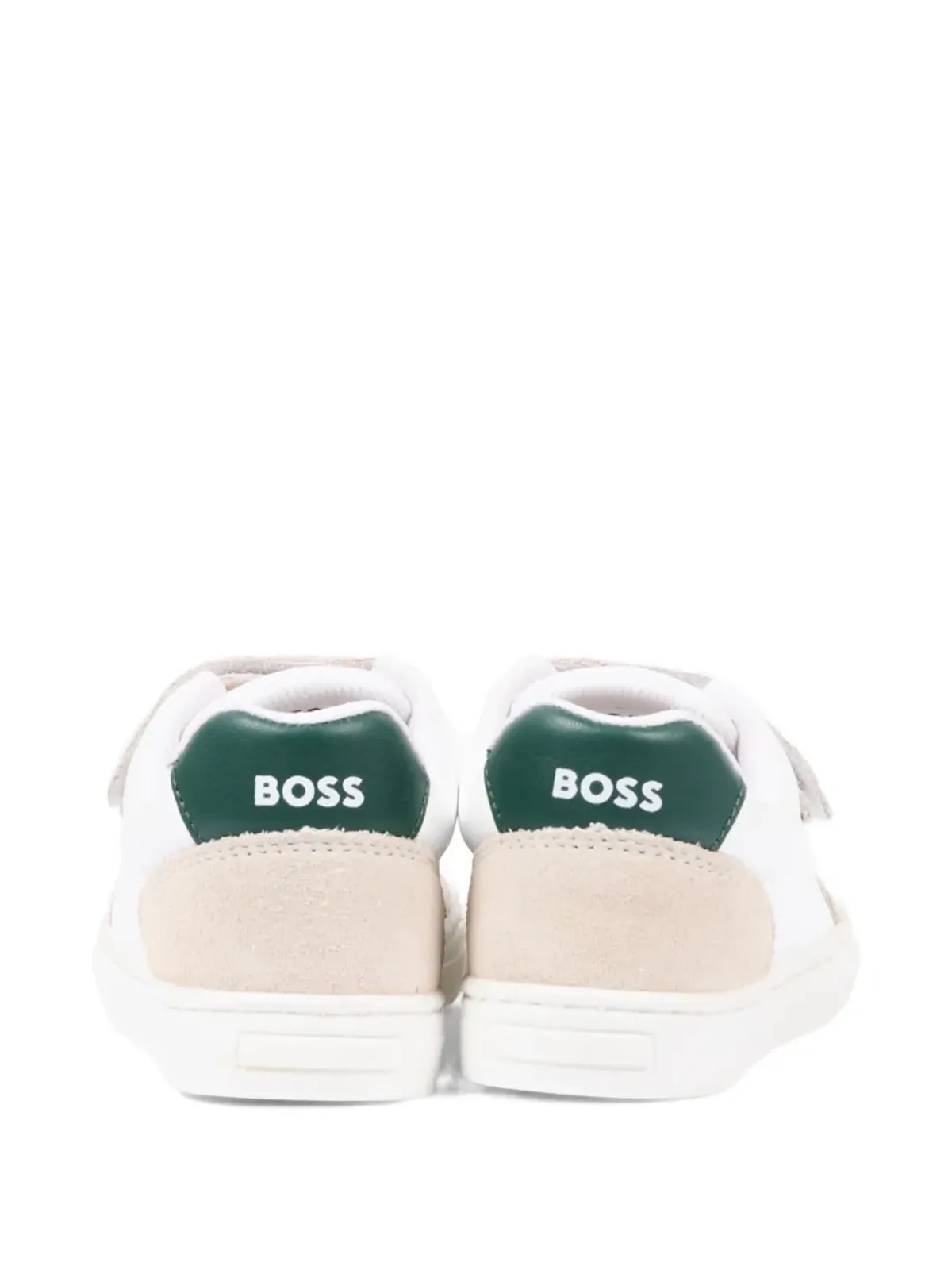 BOSS Kidswear タッチストラップ レザー スニーカー - White - 画像4