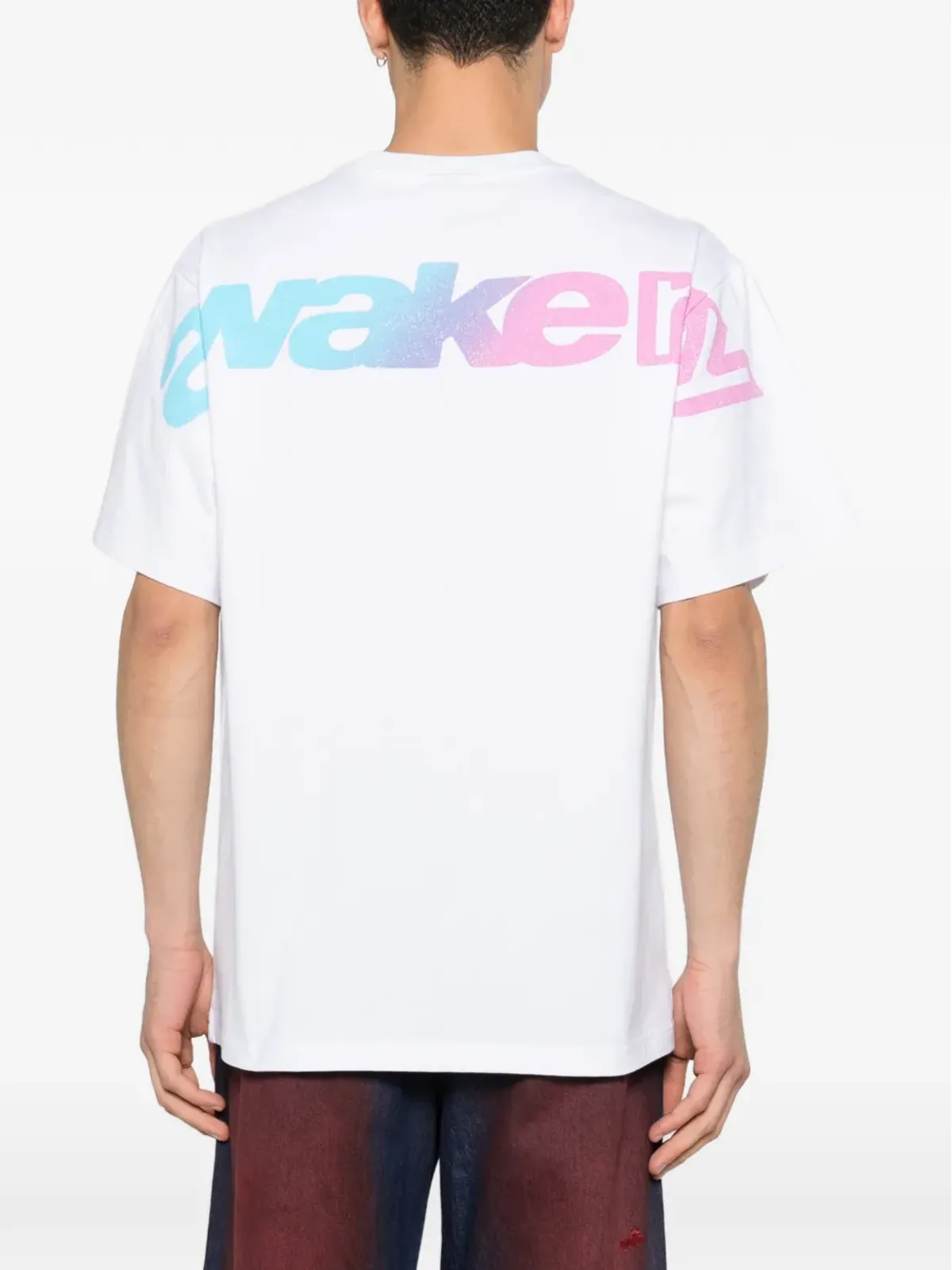 Awake NY グラデーションスポーツTシャツ - ホワイト - 画像4