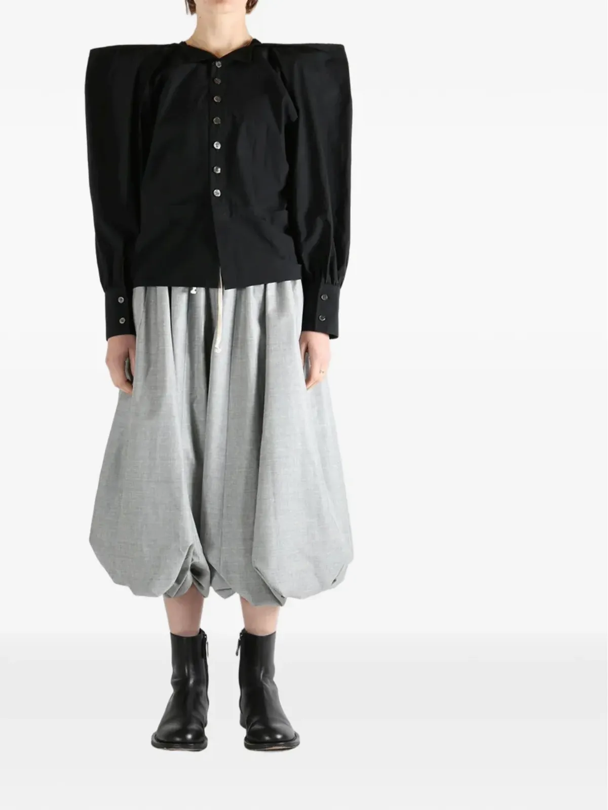 Comme des Garçons TAO 花刺繍の襟付きシャツ - 画像2