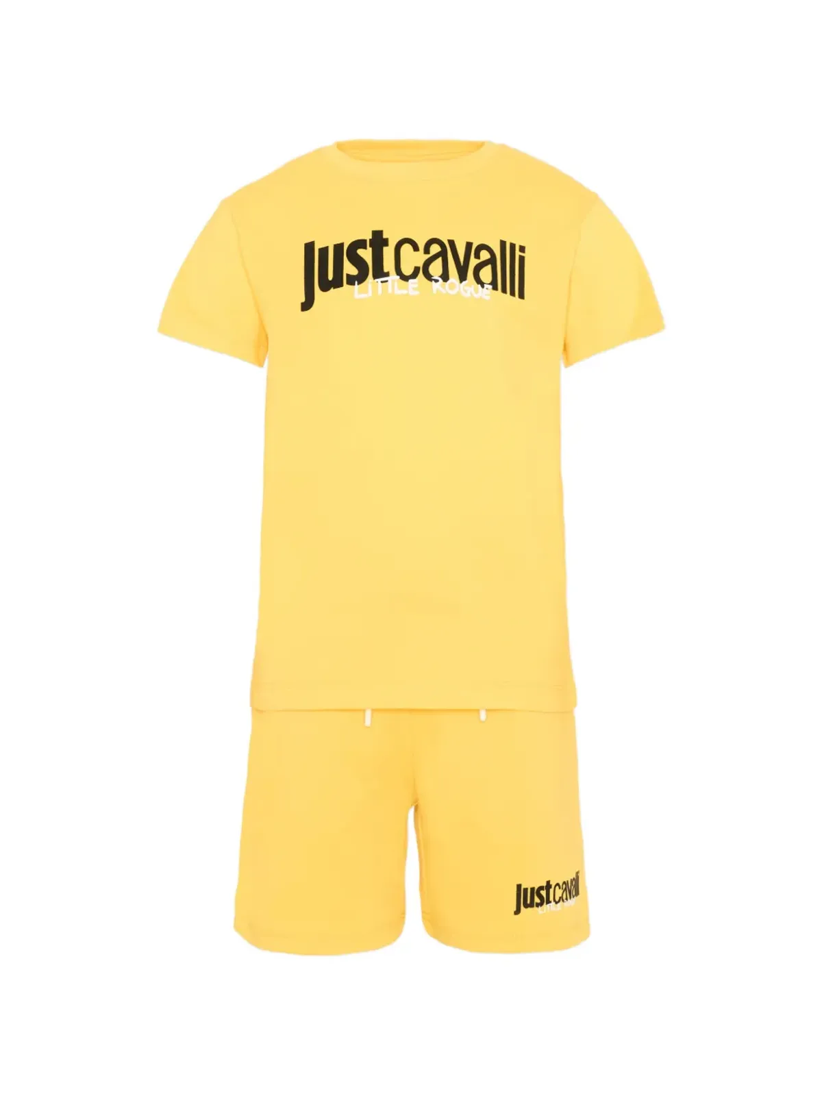 Just Cavalli Kids ロゴプリントショートセット - イエロー - 画像1