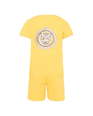 Just Cavalli Kids ロゴプリントショートセット - イエロー - サムネイル2