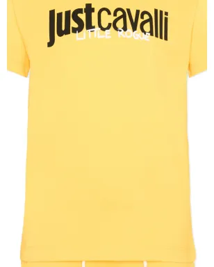 Just Cavalli Kids ロゴプリントショートセット - イエロー - サムネイル3