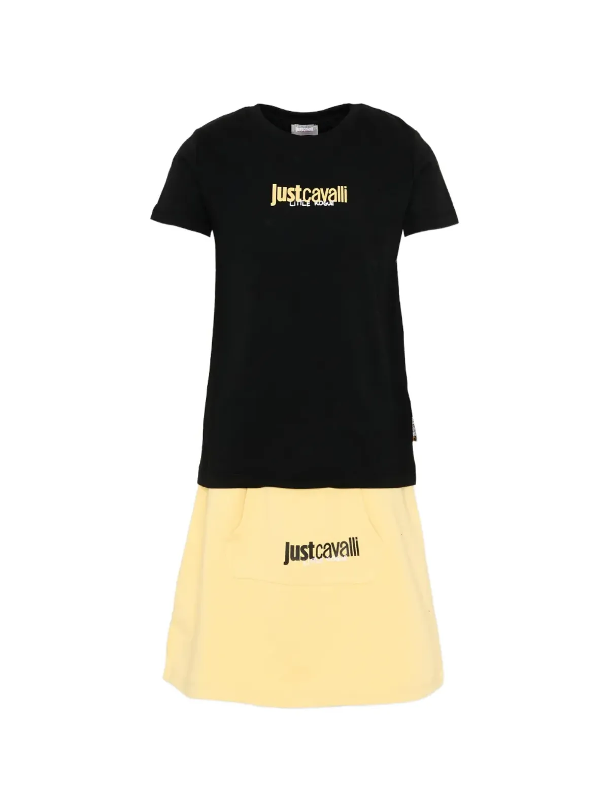 Just Cavalli Kids ショートスリーブTシャツドレス - ブラック - 画像1