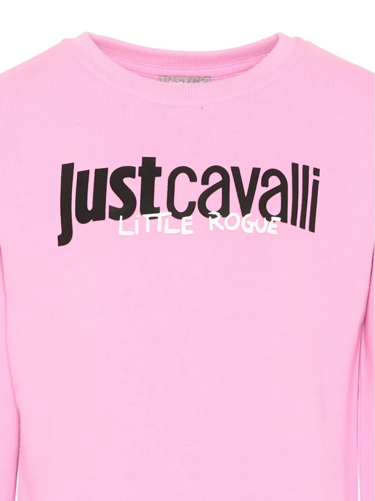 Just Cavalli Kids ロゴプリント クルーネック スウェットシャツ（ピンク） - 画像3