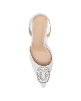 TWENTY FOURHAITCH Tortuga embellished slingback pumps - White - サムネイル4