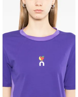 On リブ編みパネルTシャツ - パープル - サムネイル5