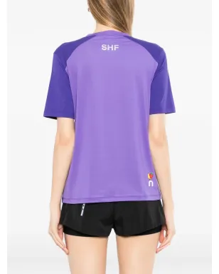 On リブ編みパネルTシャツ - パープル - サムネイル4