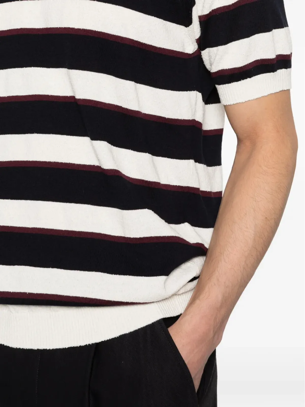 SCAGLIONE ストライプ柄 クルーネック Tシャツ - 画像5
