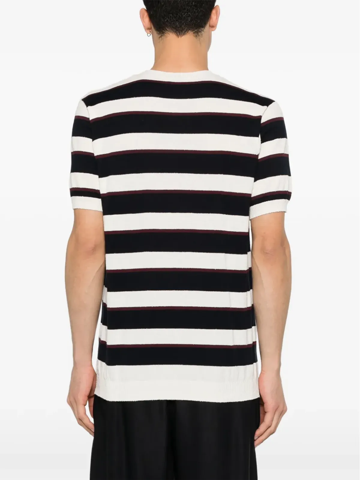 SCAGLIONE ストライプ柄 クルーネック Tシャツ - 画像4