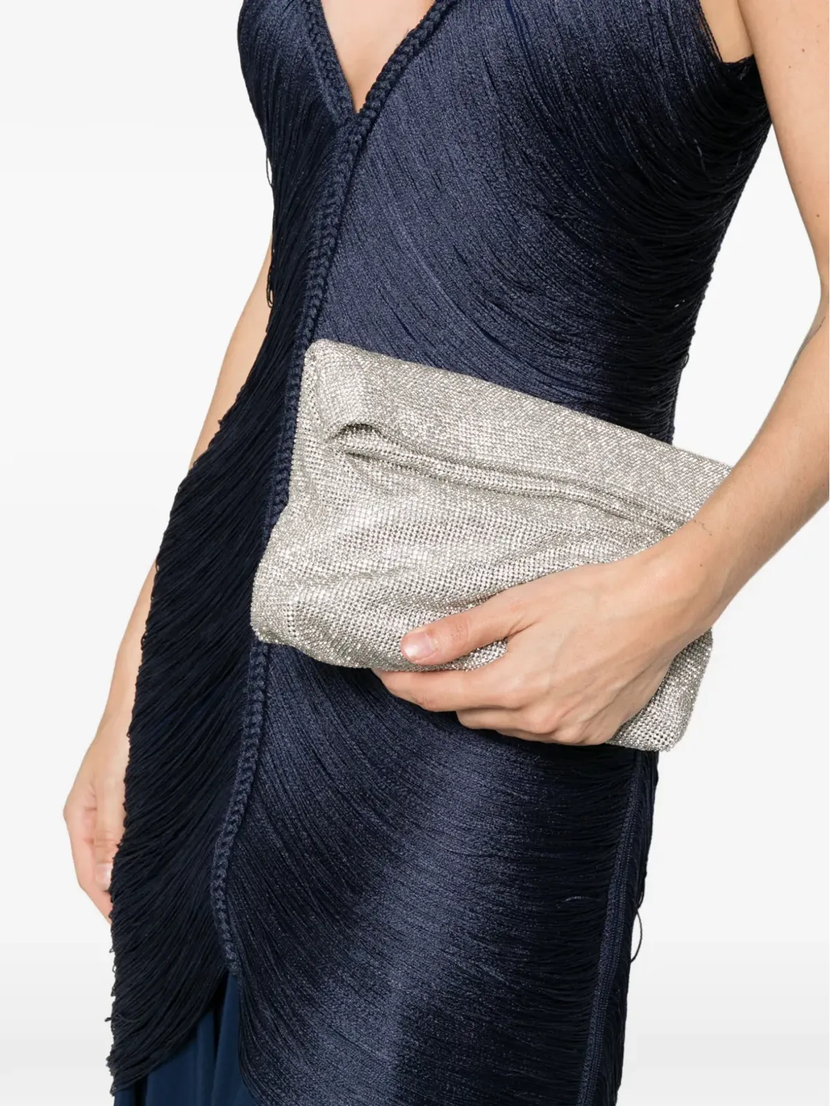 TWENTY FOURHAITCH Varadero embellished clutch bag - Silver - 画像2