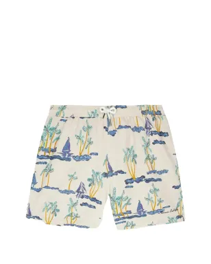 Maison Labiche ボートプリント・スイムショーツ - Neutrals - サムネイル1