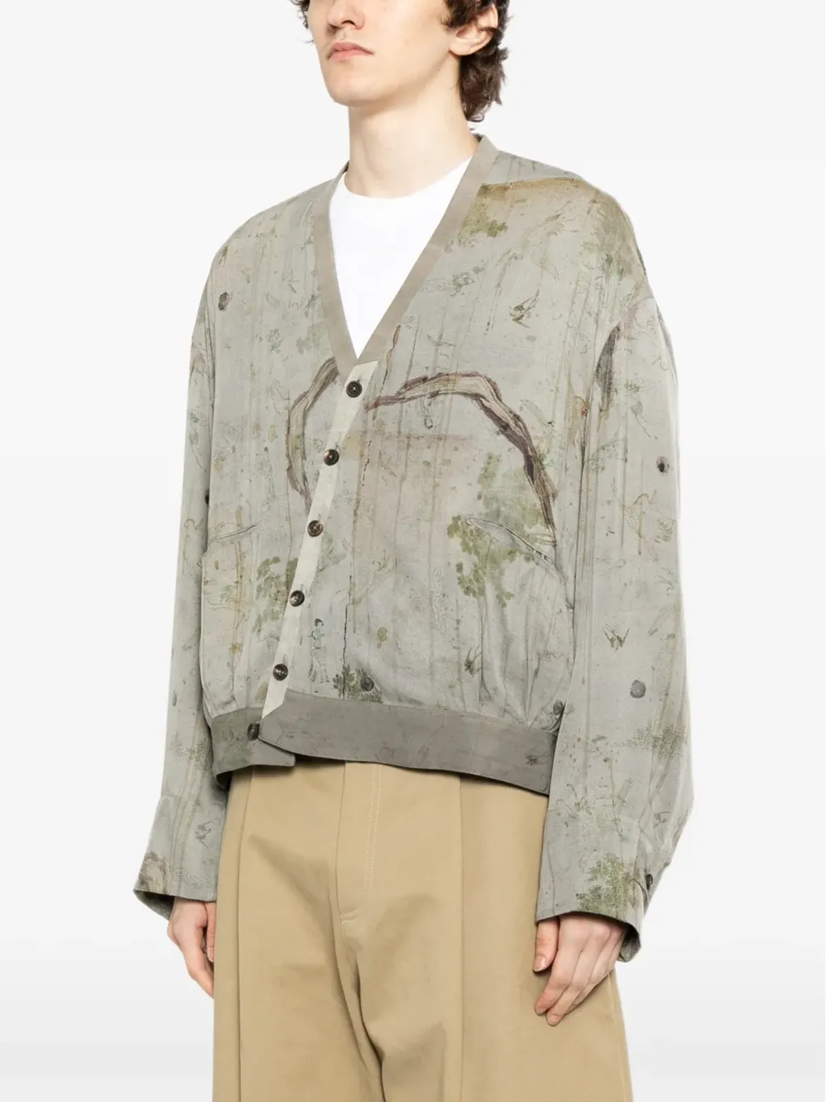 Ziggy Chen プリントシルクジャケット - 画像3