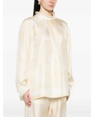 Carven 柄入りハイネックブラウス - サムネイル3