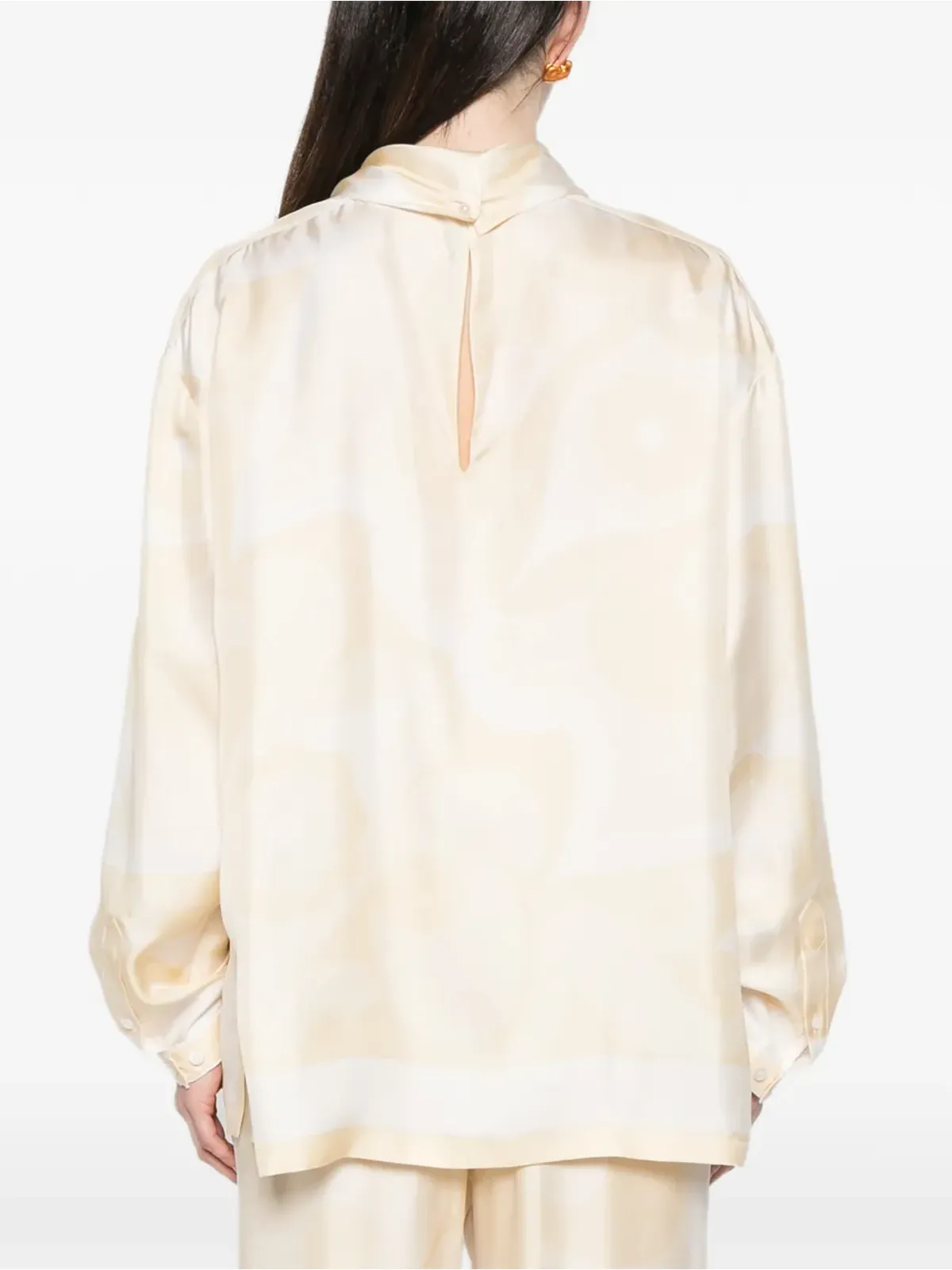 Carven 柄入りハイネックブラウス - 画像4