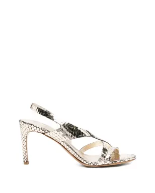 Del Carlo Cannes 11527 ストラップ蛇柄サンダル - サムネイル1