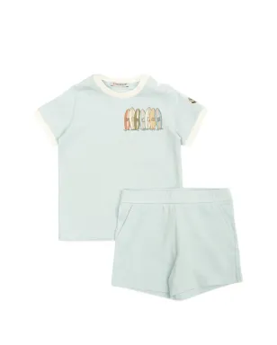 Moncler Enfant ロゴグラフィックTシャツとショーツのセット - サムネイル1