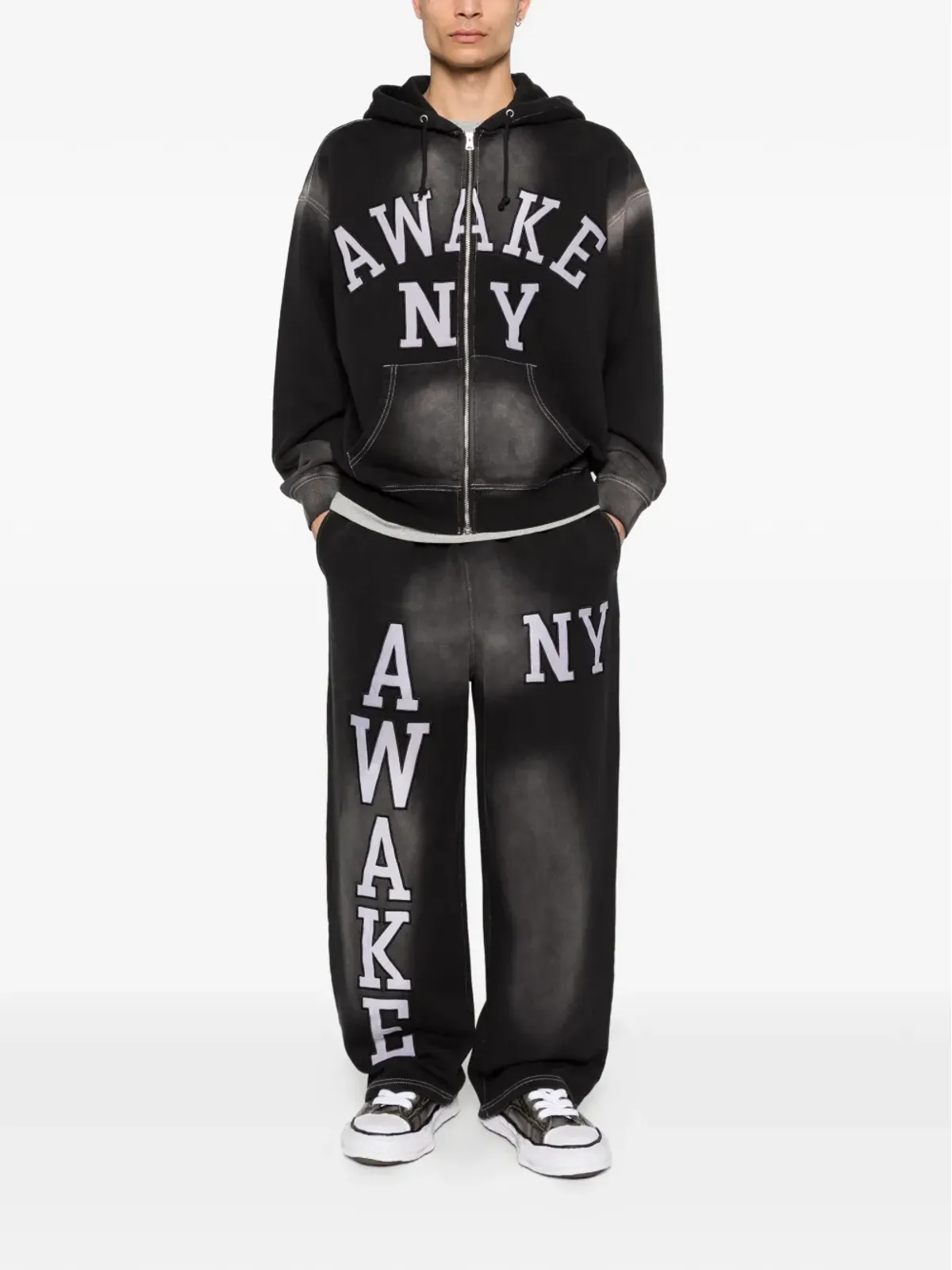 Awake NY レターアップリケ付きパンツ - 画像2