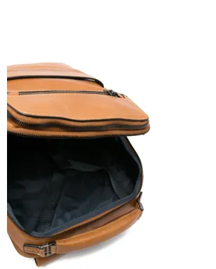 PIQUADRO マルチポケット レザーバックパック - サムネイル4