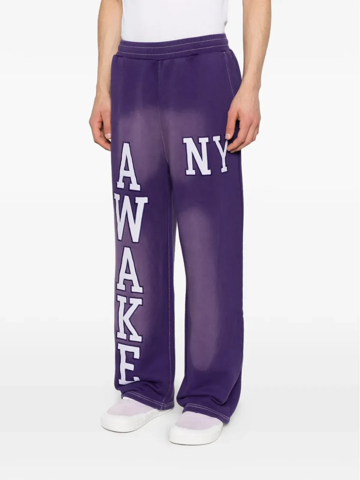 Awake NY レター刺繍パンツ - Purple - 画像3