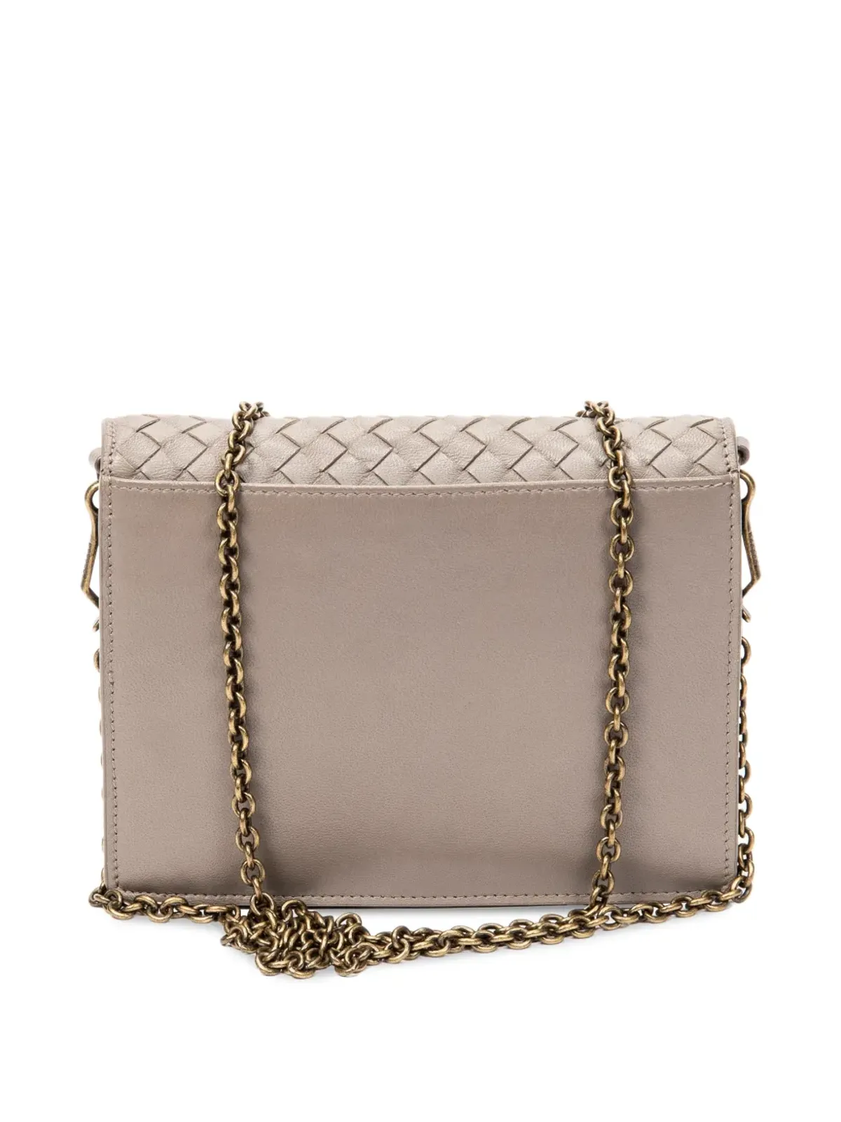 Bottega Veneta ビンテージ イントレチャート フラップ ウォレット・オン・チェーン ショルダーバッグ - 画像2