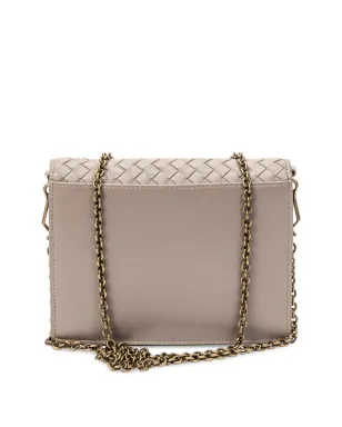 Bottega Veneta ビンテージ イントレチャート フラップ ウォレット・オン・チェーン ショルダーバッグ - サムネイル2