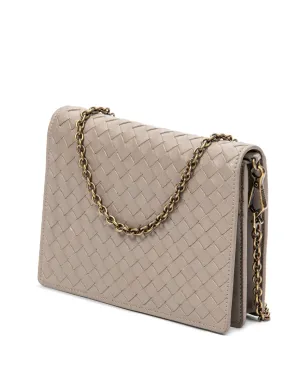 Bottega Veneta ビンテージ イントレチャート フラップ ウォレット・オン・チェーン ショルダーバッグ - サムネイル3