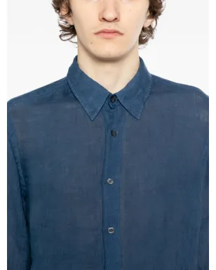 120% Lino button-up shirt - Blue - サムネイル5