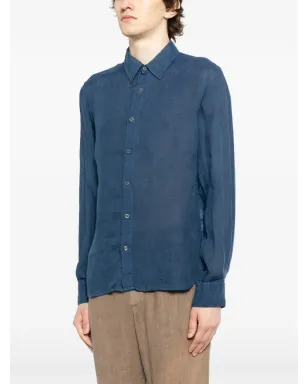 120% Lino button-up shirt - Blue - サムネイル3