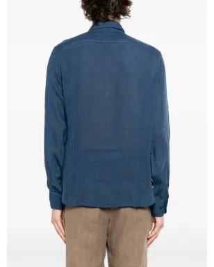 120% Lino button-up shirt - Blue - サムネイル4