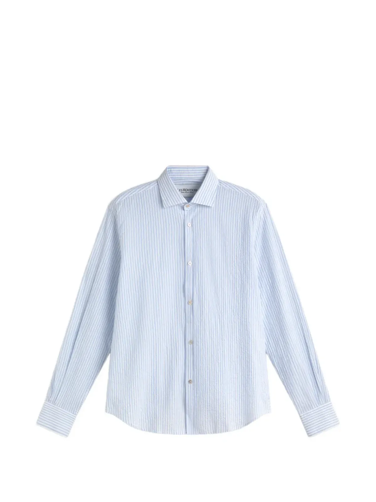 LES HÉRITIERS Serrsucker ストライプ柄シャツ - Blue - 画像1
