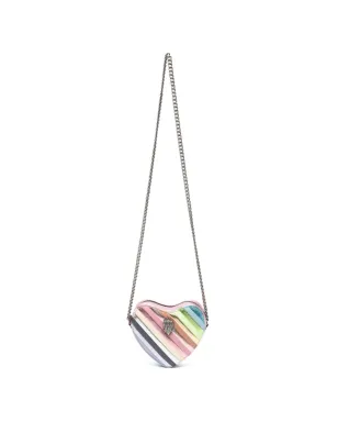 Kurt Geiger Kensington Heart striped crossbody bag - Pink - サムネイル1