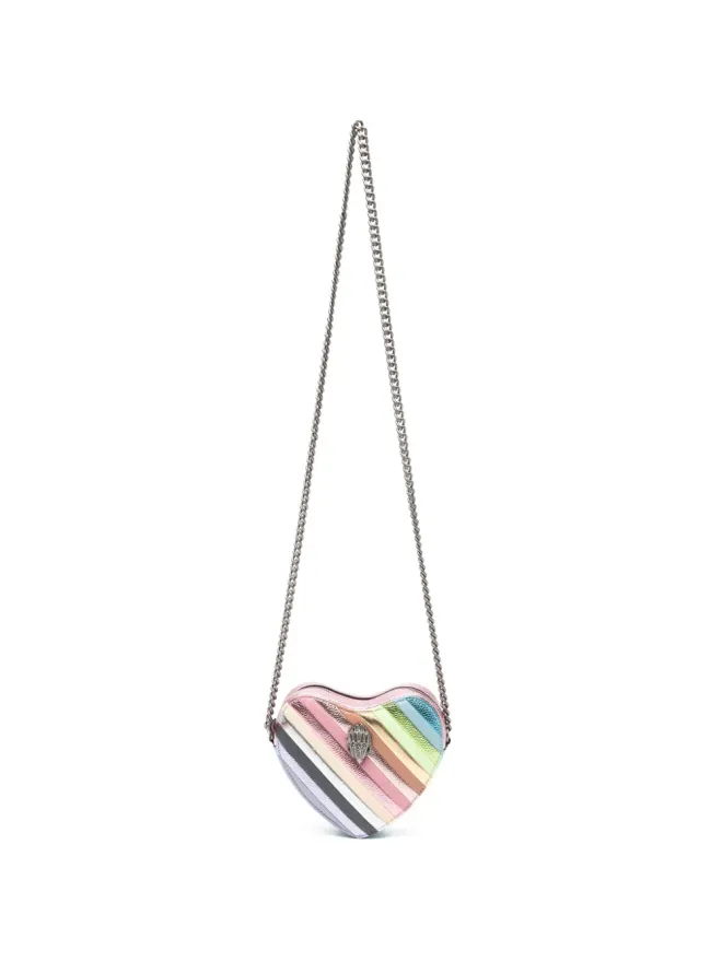 Kurt Geiger Kurt Geiger Kensington Heart striped crossbody bag - Pinkの商品画像