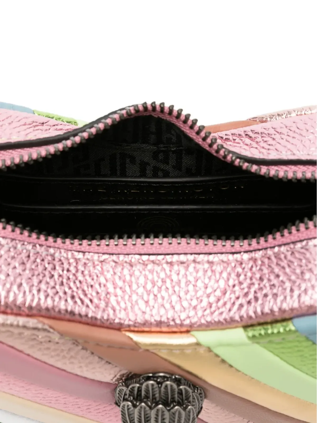 Kurt Geiger Kensington Heart striped crossbody bag - Pink - 画像5