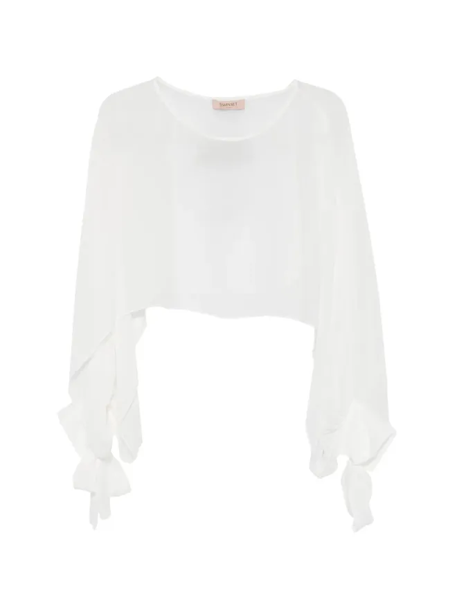 TWINSET TWINSET cuffed long-sleeve blouse - Whiteの商品画像