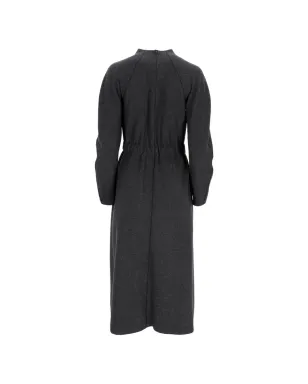 Emporio Armani Pre-Owned モックネックベルト付きミディドレス グレー - サムネイル2