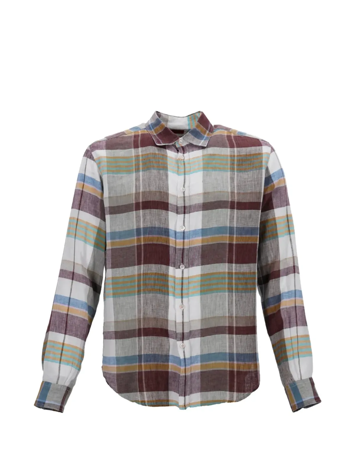 Missoni Pre-Owned チェック柄ボタン留めリネンシャツ - 画像1