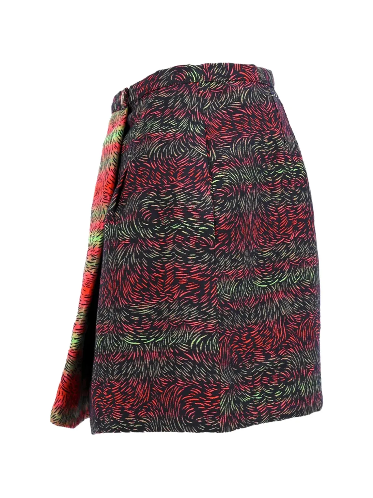 Kenzo Pre-Owned graphic-print wrap mini skirt - Black - 画像3