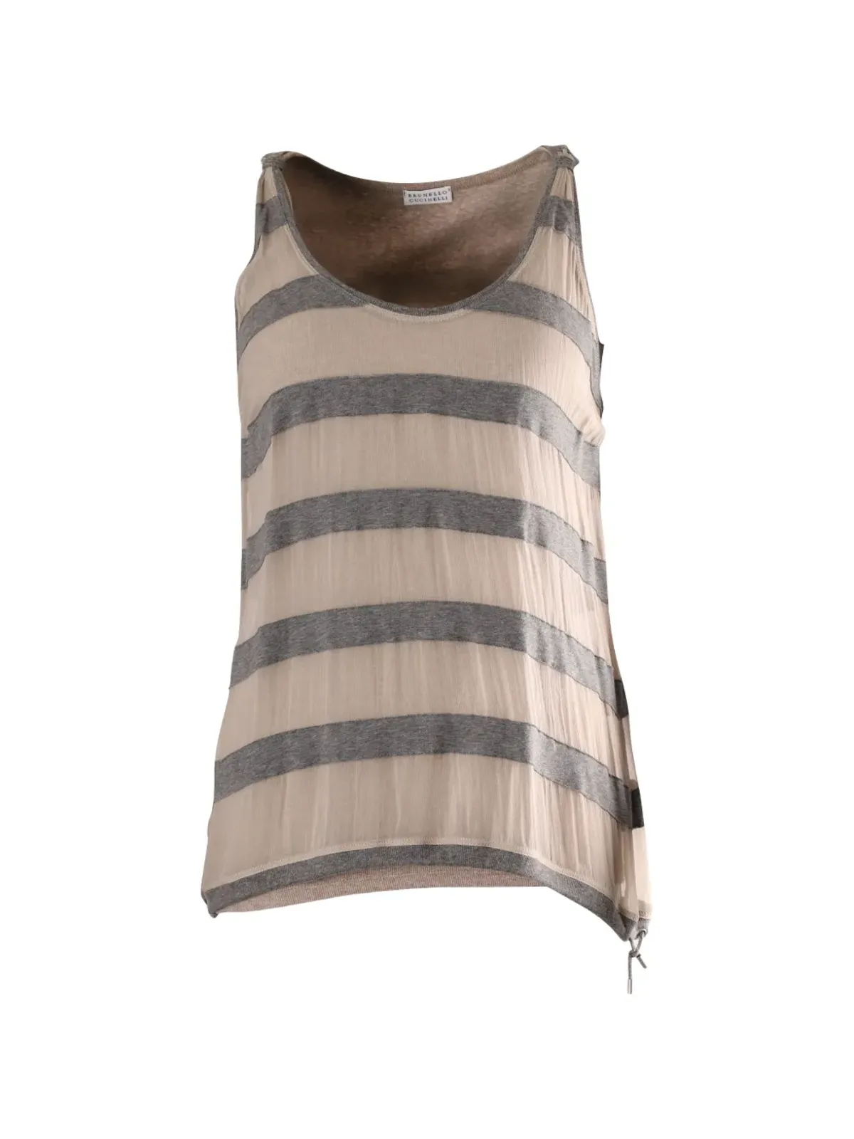 Brunello Cucinelli Vintage ストライプ ノースリーブ トップ - 画像1