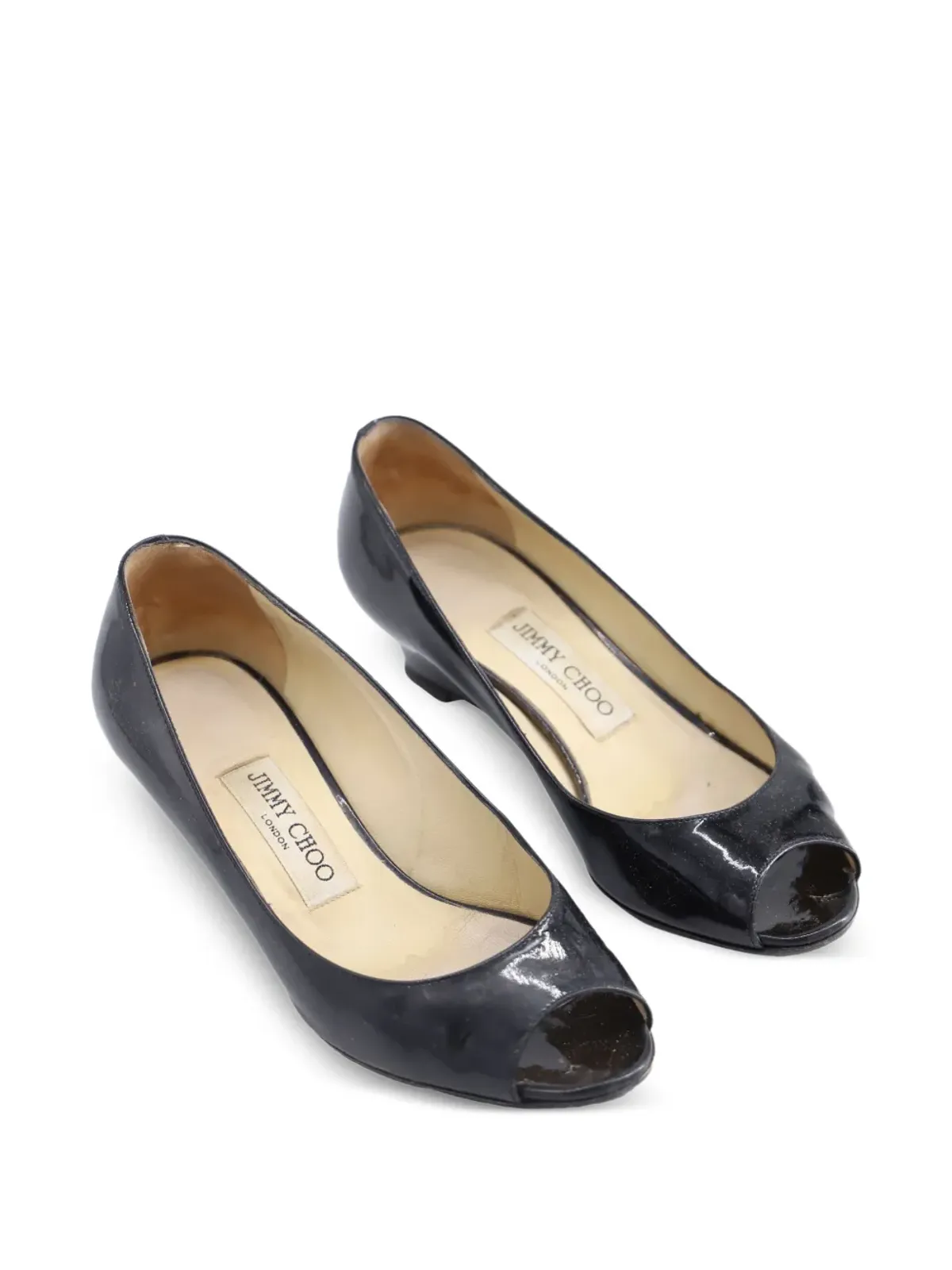 Jimmy Choo ビンテージ Baxen ピープトゥーサンダル - 画像2