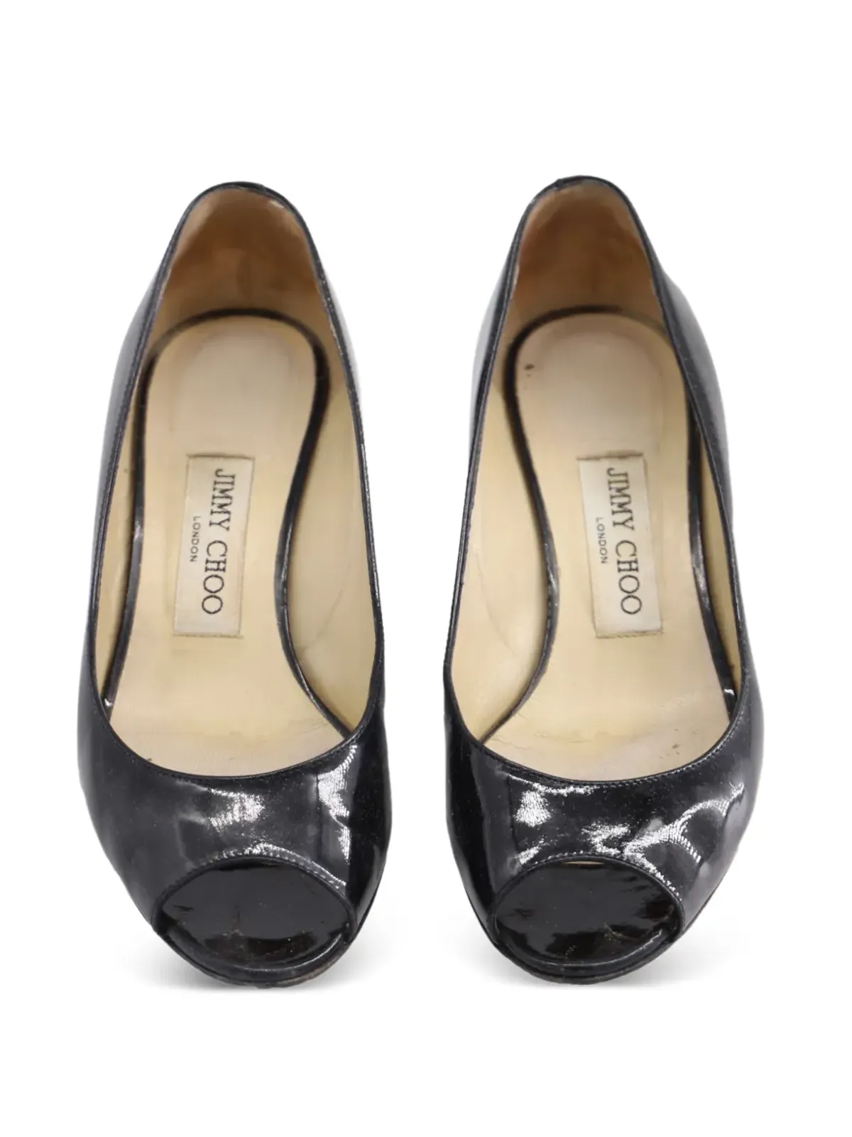 Jimmy Choo ビンテージ Baxen ピープトゥーサンダル - 画像4