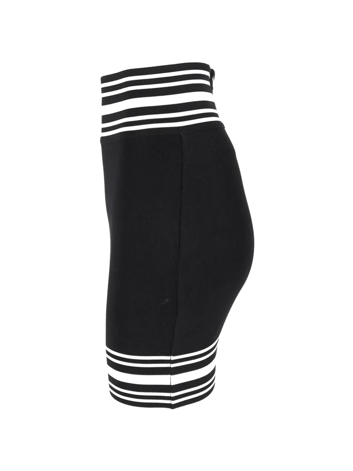 Balmain Pre-Owned ストライプ柄ニットミニスカート - ブラック - 画像3