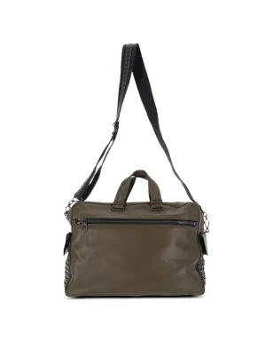 Bottega Veneta Pre-Owned イントレッチァート コンバーチブル レザー ブリーフケース - グリーン - サムネイル2