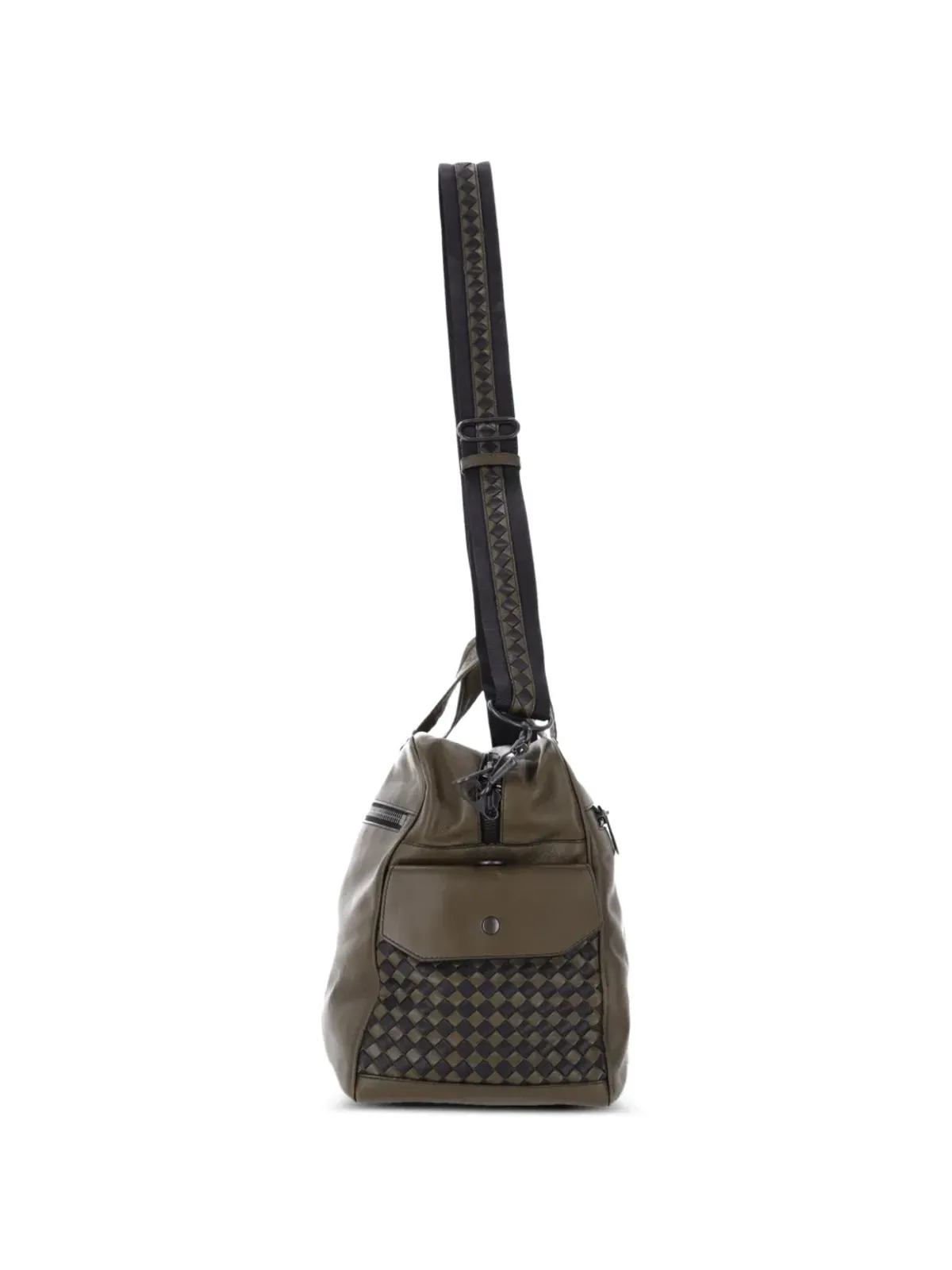 Bottega Veneta Pre-Owned イントレッチァート コンバーチブル レザー ブリーフケース - グリーン - 画像3