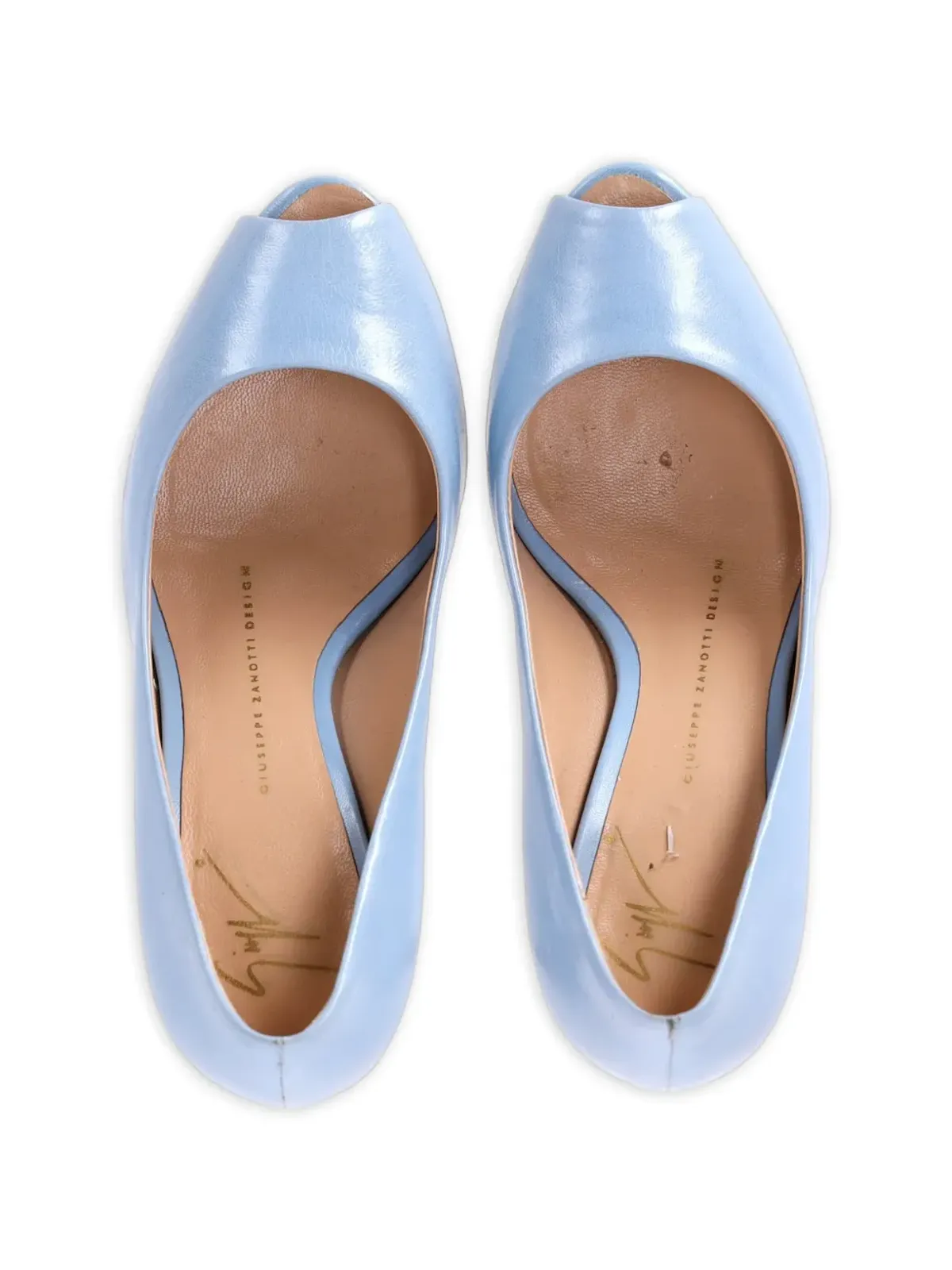 Giuseppe Zanotti Vintage ペップトゥ レザー パンプス - Blue - 画像4